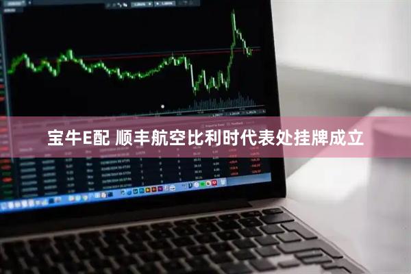 宝牛E配 顺丰航空比利时代表处挂牌成立
